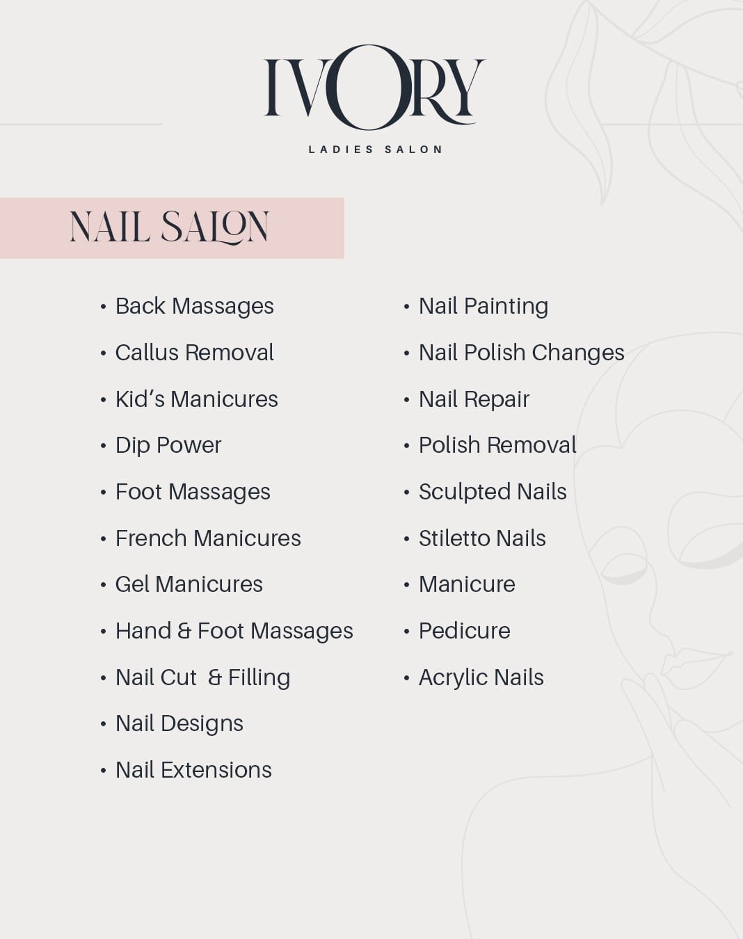 Salon Services Part 1